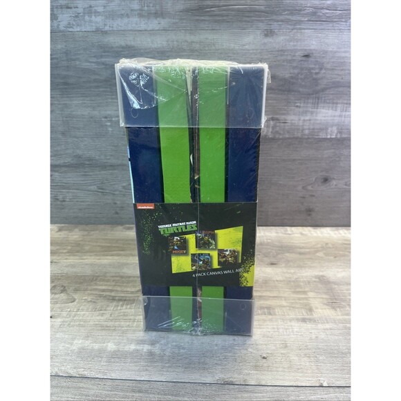 Nickelodeon Teenage Mutant Ninja Turtles TMNT Canvas Set Of 4  NEW - Picture 4 of 10